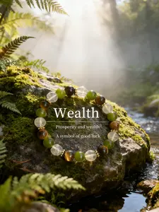 Tiger Eye Crystal Grape Stone Women's Wealth Bracelet, Healing Crystal Energy Bracelet, Attracts Good Luck, Promotes Prosperity, Smooth Beads, Elegant and Casual Wear, Crystal Bracelets