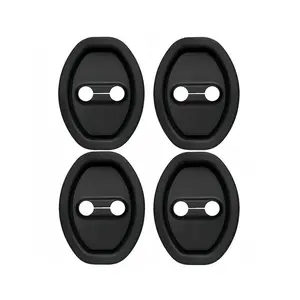 Car Door Lock Buckle Cover Protector, 4 Counts/set Anti-rust Noise Reduction Shock Absorbing Pads, Auto Interior Accessories for Car Decoration