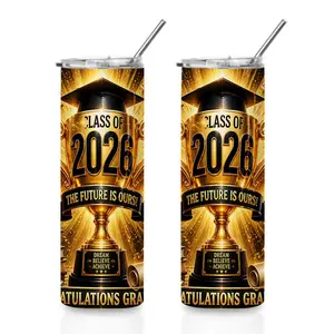 20oz Class of 2026 Graduation Trophy Gold Wings The Future Is Ours Stainless Steel Tumbler， Tumbler with Lid Vacuum Insulated Travel Mug， Coffee Cups With Lids， Perfect Gifts For Birthday Holidays Gifts For Women and Men.