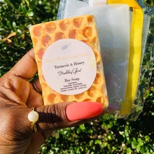 Turmeric & Honey Soap - Bar Soap for Body Care, Gentle Cleansing, Skin Repair & Comfort