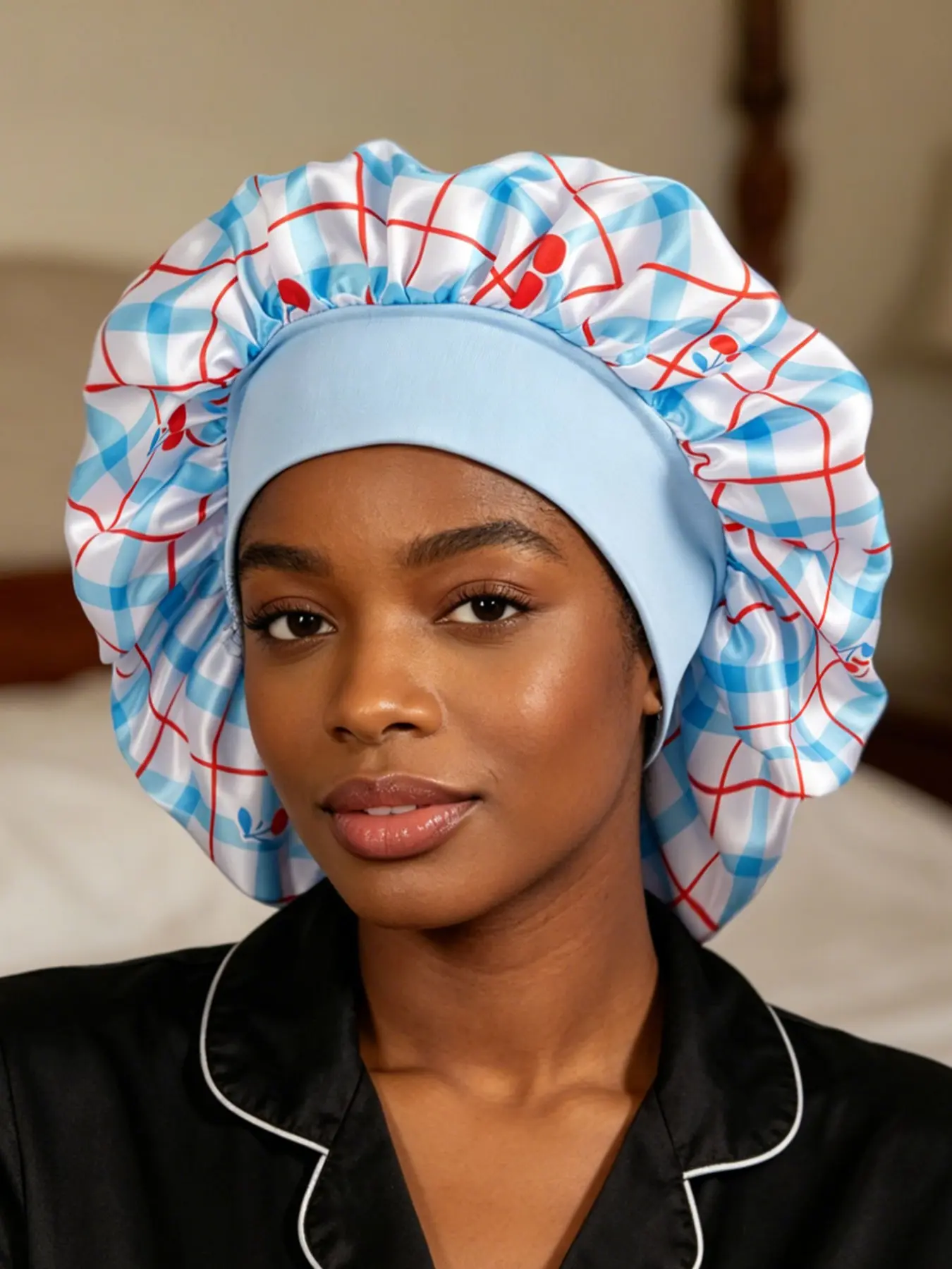 Women's Satin Sleep Hat Hair Protector, Hair Care Cap, Soft Comfortable Design, Ideal for Night Use, Fashionable Women's Headwear