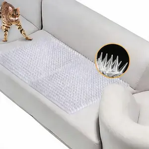 10 Packs Scat Mat for Cats 13X16 inches Pet Deterrent Spikes Indoor Outdoor Humane Cat Repellent Fence Transparent