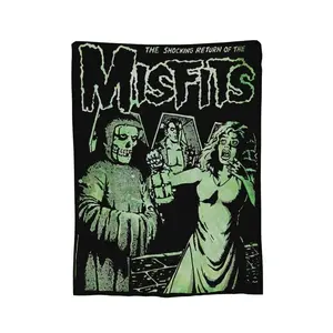 T-he -Misfits Blanket Super Soft Cozy Throw Blanket, Lightweight Plush Cozy Textured Flannel Blanket Warm Plush Throw Blanket Suitable for Sofa, Couch, Bed, etc.