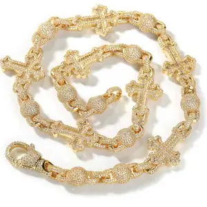 Cross ballpoint -19 mm ball-beaded cross chain