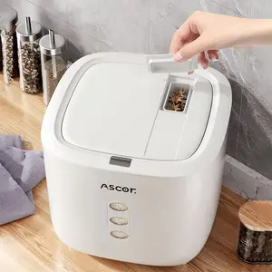 Home Rice Bucket, Sealed Pet Food Storage Container with Flip Lid Design, Easy Clean Square Dog & Cat Food Cabinet, Ideal for Pets