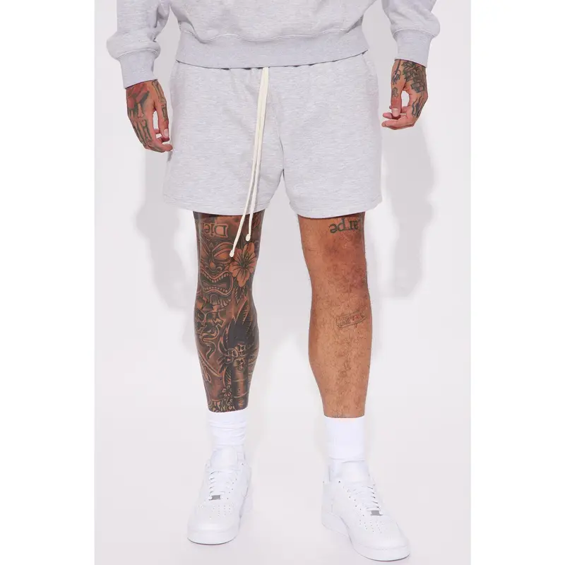 Tyson Oversize Heavyweight Sweat Shorts - Heather Grey