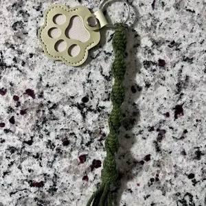 Macrame Paw Print Keychain