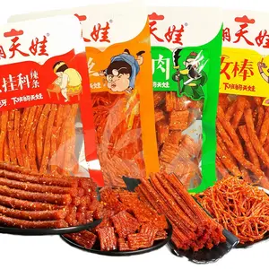 4 Pack Latiao Spicy Gluten Strips Chinese Snack 100g Each Wheat Chili Seasoned Vegan Friendly Casual Office Outdoor Party Snack Set of 4