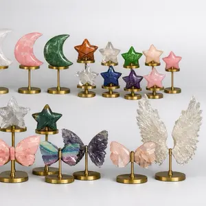 Natural Crystal Carvings with Stands