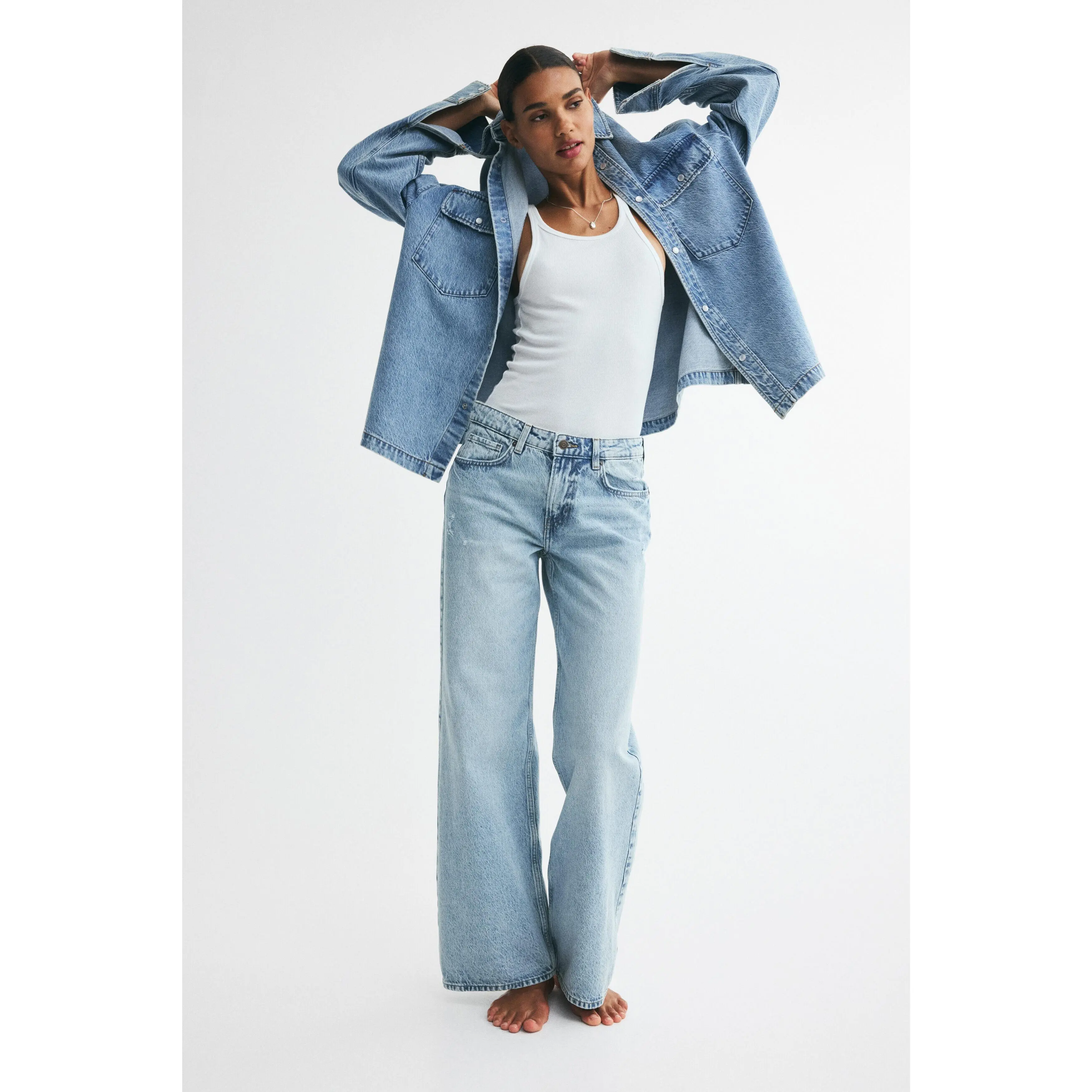 H&M Wide Regular Waist Jeans
