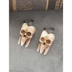 Punk Style Skull Design Dangle Earrings, Fashionable Witchy Jewelry for Party, Daily Clothing Decor, Trendy All-match & Exquisite Jewelry for Birthday Gift, Halloween
