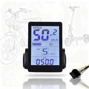 Waterproof LCD Display M6h Sm 6pin Wired Screen Ip65 Waterproof Grade Suitable for Electric Bicycles & Scooters Uart 2 Protocol Only