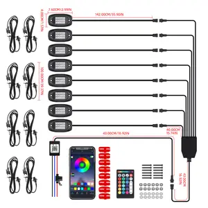 car rock lights,chassis  atmosphere lights, suitable for UTV SUV ATV RZR off-road vehicle truck multi-mode control, music rhythm lights, body decoration lights