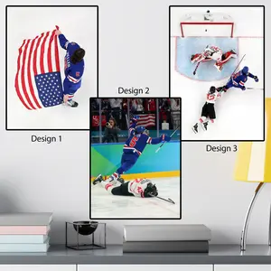 [Poster No Frame] Team USA Men’s Hockey Gold Medal Poster – Sports Wall Art Gift