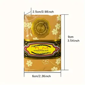 8Pc TLM 125g Sandalwood Bar Soap Gentle Cleansing Moisturizing Anti-acne Removing Mites Natural Fragrance Bath Hand Wash Soap