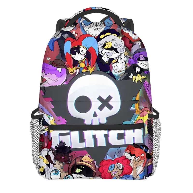 Murder Drones Glitch Anime Graphic Backpack, Dark Cartoon Aesthetic Teen Student School Bag, Water Resistant Large Capacity Back To School Supplies, Cool Birthday Holiday Gift For Anime Fans Boys Girls Friends Family