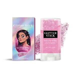Sequin Glitter Stick - Party Prom Performance Makeup - Face Body Collarbone Highlight Shiny - Multifunctional Glitter Decoration Stick highlight eyeshadow stick
