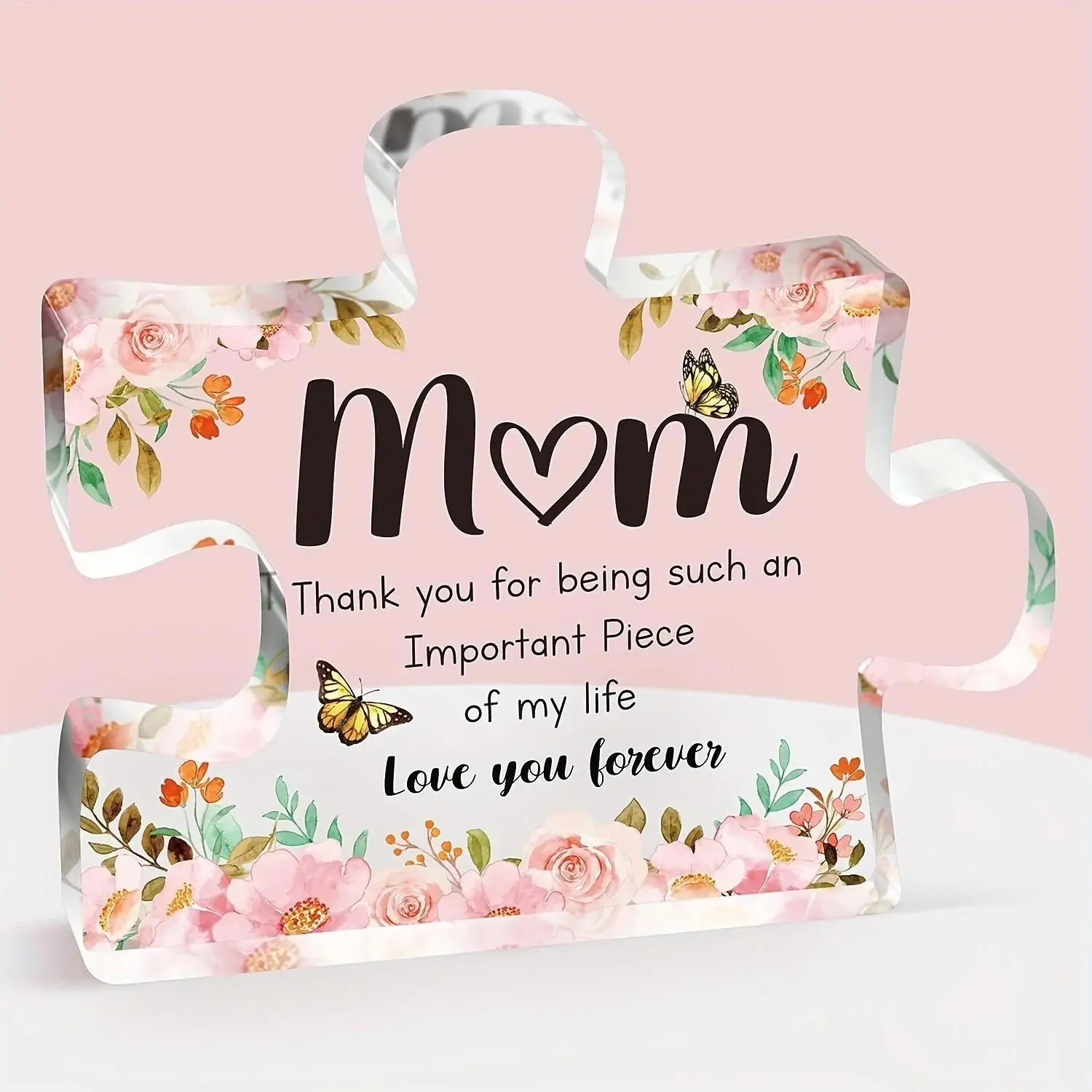 Gift for Mom and Grandma, Cute Engraved Acrylic Puzzle Block, Perfect Christmas and Birthday Decor From Sons and Daughters, Acrylic Plaque Sign, Acrylic Photo Plaque, Acrylic Desktop Sign, Acrylic Signage Plaque