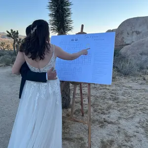 Giant Cocktail Hour Crossword Puzzle Game for Weddings