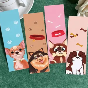 30 Pcs Cartoon Dog Bookmark Series, Simple Hand Account Artistic Creative Material, Reading Paper Bookmarks DIY