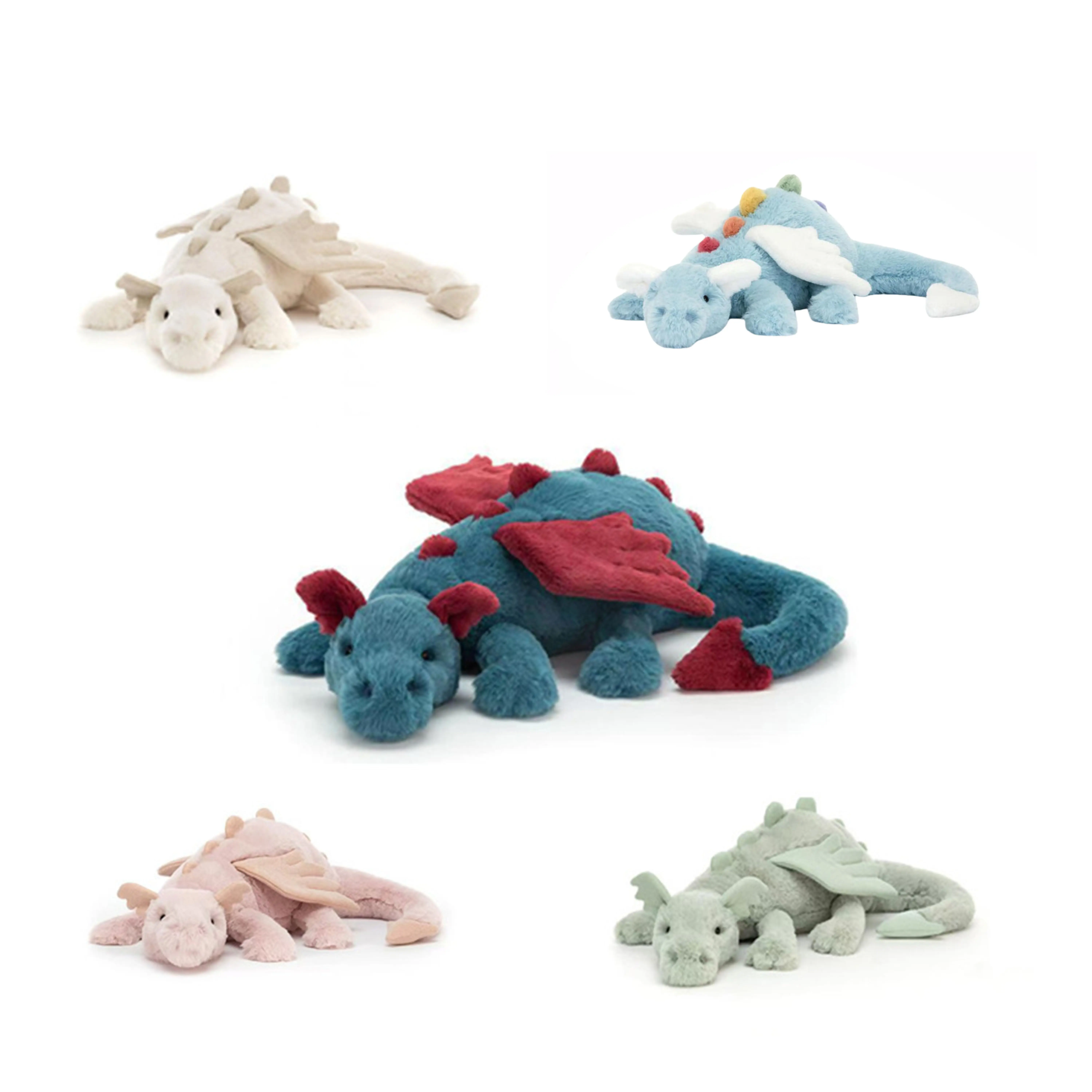 Sky Dragon Stuffed Animal, Soft Fluffy Fantasy Dinosaur Dragon Plush Toy, Sturdy Cuddly Plush Pillow Doll as Birthday Holiday Gift for Kids and Adults, Cuddly Stuffed Animals, Soft Adorable Stuffed