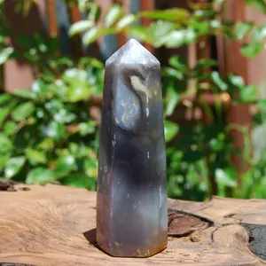 4in 159g Purple Chalcedony Crystal Tower, Violet Agate, Indonesia