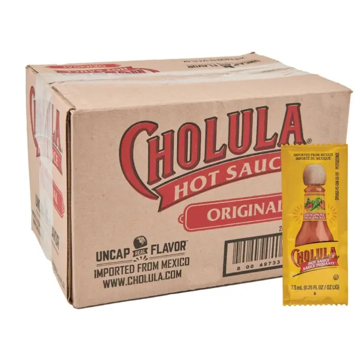 Cholula Original Hot Sauce Packets, 200 count - One 200 Count Individual Hot Sauce Packets with Mexican Peppers and Signature Spice Blend, Perfect Single-Serve Size for Delivery and Takeout