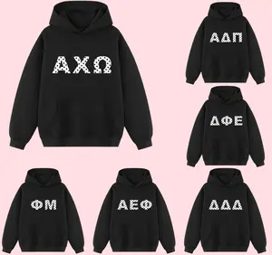 All Team Sorority Spot On Printed Hoodie for Women, Stylish College Greek Letters Sweatshirt, Big Little Gift Idea