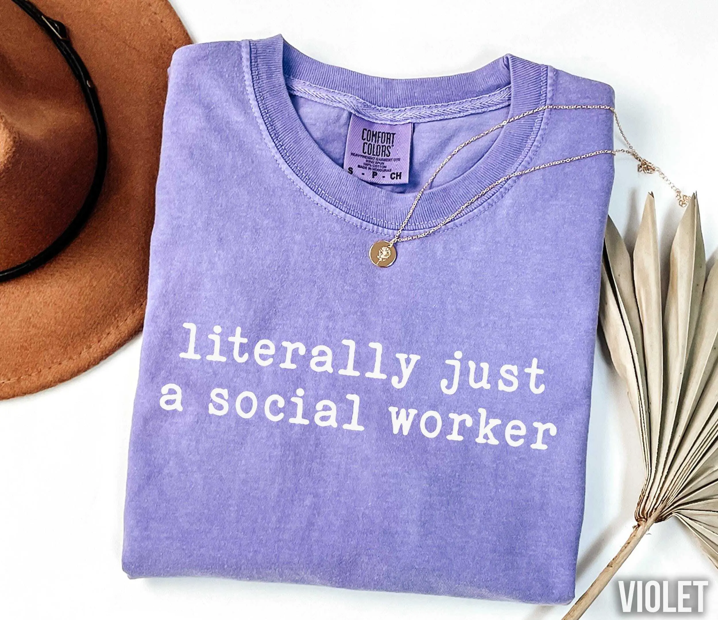 Comfort Colors Social Worker Shirt,  MSW LSW Social Work Graduate Shirt, Lcsw tee Cotton Fabric Medium Oversize