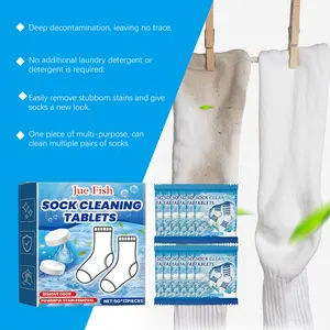 Sock Cleaning Tablets, Detergent Tablets, Gentle Stain Remover, Long-Lasting Scent, Socks Wash Sheets, Effective Dirt Removal, Easy Use
