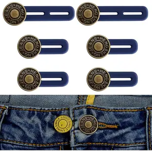 Jeans Button Extender - 6pcs Button Extender for Women Men - Limited Sale - Available in Blue & Brown