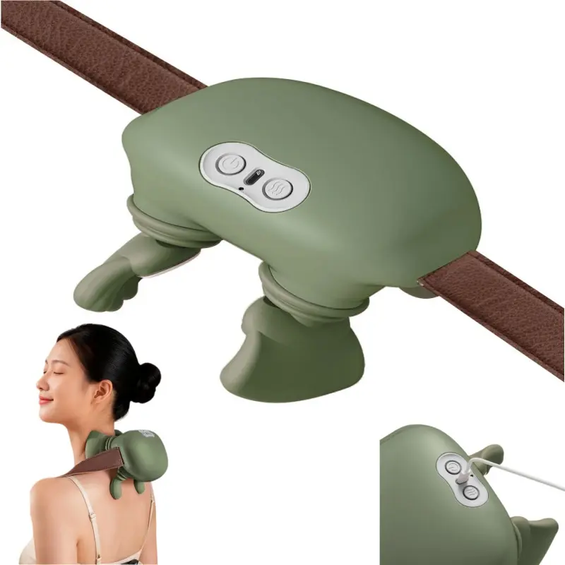 [BackToSchool] Shoulder and Neck Massager with Bionic Heat ,Simulated Hand Massage, 4D Deep Kneading, Real-Palm Massage Experience, Relieve Muscle Fatigue & Tension