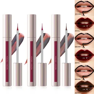 Pointed Peel-Off Lip Liner Pencil, Long-Lasting Waterproof Sweatproof, Perfect for Defining Lips, Non-Sticky Cup-Friendly Makeup Tool