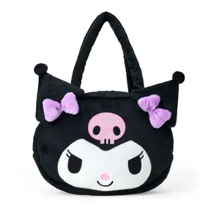 Kuromi Plush Face Tote Bag Kuromi Plush Face Tote Bag