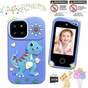 HD Dual Cameras Kids' Upgraded Smart Toy Phone - Photo & Video Recording, Alarm Clock & Flashlight - Calendar, Educational Mini Games - Lovely Gift for 3-12 Years Old Birthdays & Holidays