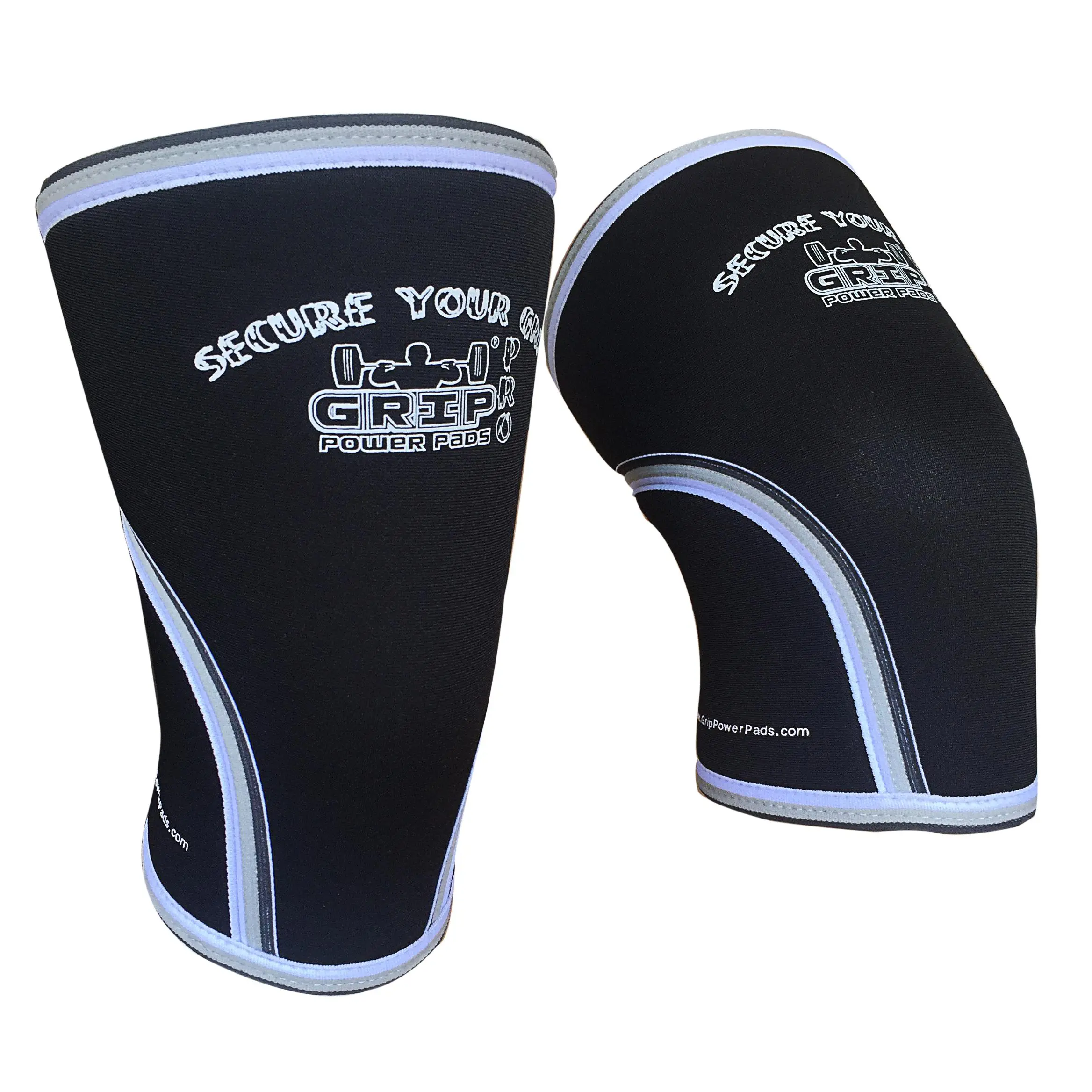 Compression 7mm Neoprene Knee Sleeves 1 Pair Gray