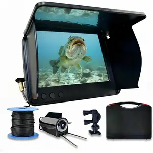5" Underwater Fishing Camera 98ft , Portable Fish Finder with Camera, Night Vision Ice Fishing Camera,  Fish Camera for Boat, Kayak & Lake Fishing, Easy to Use for Beginners