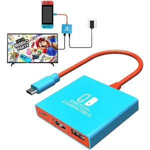 L-MPP001  Switch Dock Switch Docking Station for Nintendo, Portable Switch TV Adapter Support 4K/60HZ Switch TV Dock Mode Compatible Steam Deck/Switch OLED, Switch Travel Dock with HDMI2.0 USB3.0 Port