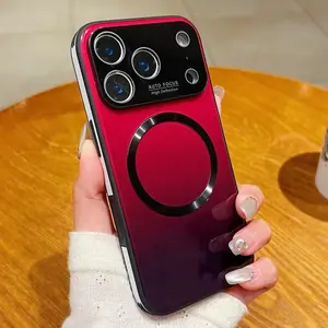 【Freeship】Magnetic Gradient Case for iPhone 17/16/15/14/13/12 Pro Max, Military Shockproof, Full Camera Lens Protector, MagSafe Compatible, Scratch-Resistant Wireless Charging Cover