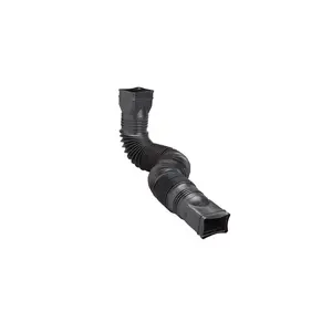 212 MAIN Flex-A-Spout 5012067 Black Corrugated Tube Downspout Extension, Vinyl, Adjustable 25-55" Length, Water Diverts for Sailing Water Sports
