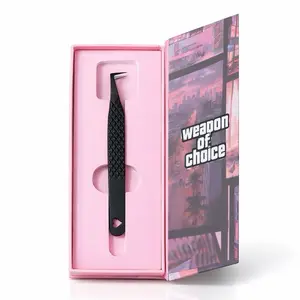 Brow Slayer Tweezers – Precision Eyebrow Tool (Matte Black/Gold)