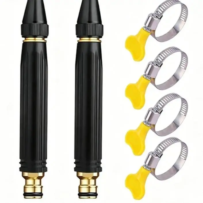 2 nozzle + 4 water hose clips