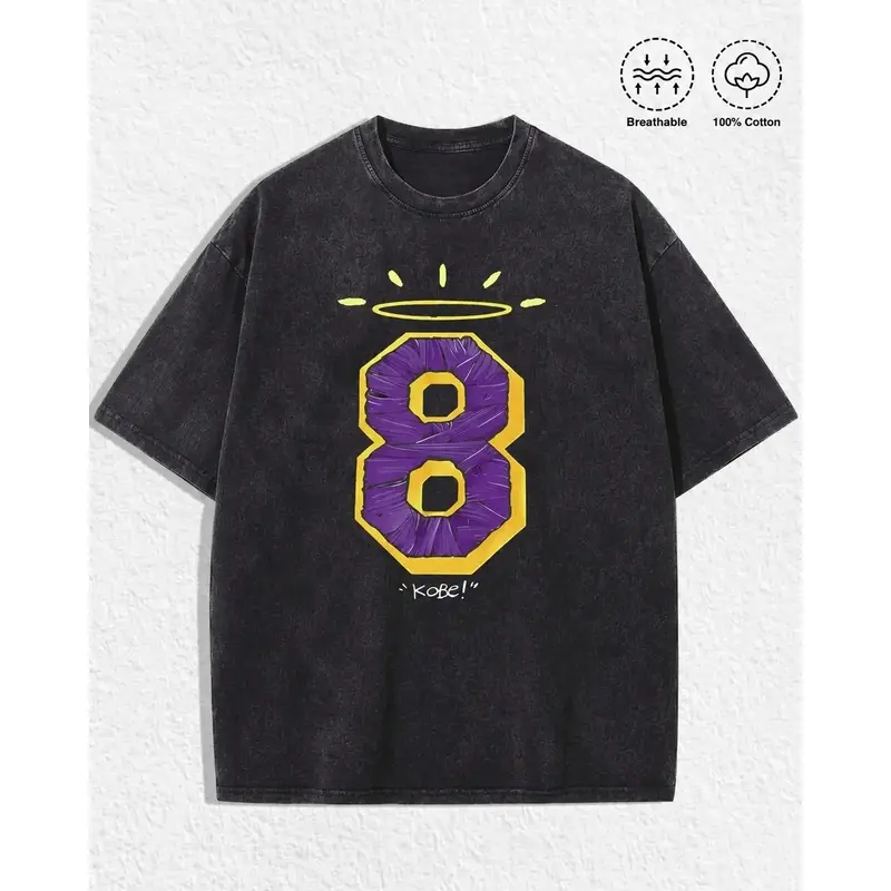 Vintage Wash Basketball Legend Graphic Tee A Comfortable Summer Gift Hoops Streetwear Y2K Clothing Men T-Shirt short sleeve-Pexlora