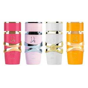 Lattafa Yara Women's Eau de Parfum Set - 4 Bottles (3.4 Fl Oz Each, 3 to 3.9 Fl Oz Range) with Floral Rose, Vanilla Scents, Includes Yara, Moi, Tous & Candy, Alcohol-Containing
