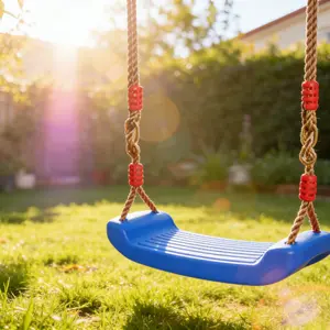 Adjustable Adult Swing Garden Swing Hanging Seat Toy with Height Adjustable Rope, Indoor Outdoor Rainbow Arc Board, Outdoor Swing Chair, Outdoor Patio Swing