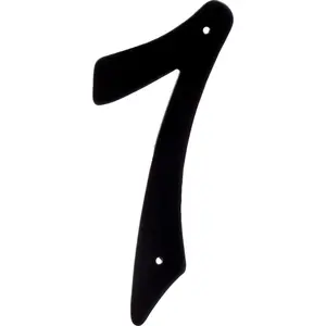 Hillman Group  4 in. Nail-On Black Aluminum House Number - 7 - 3 Piece, Signs, Mount, Classic, Weatherproof