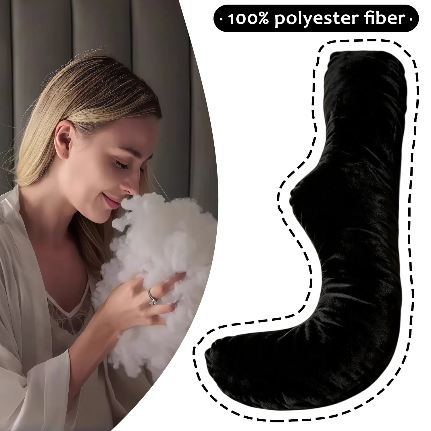 One-Leg Shaped Multifunctional Pillow,effectivelysupports the lower back and waist, fits your body curvesperfectly