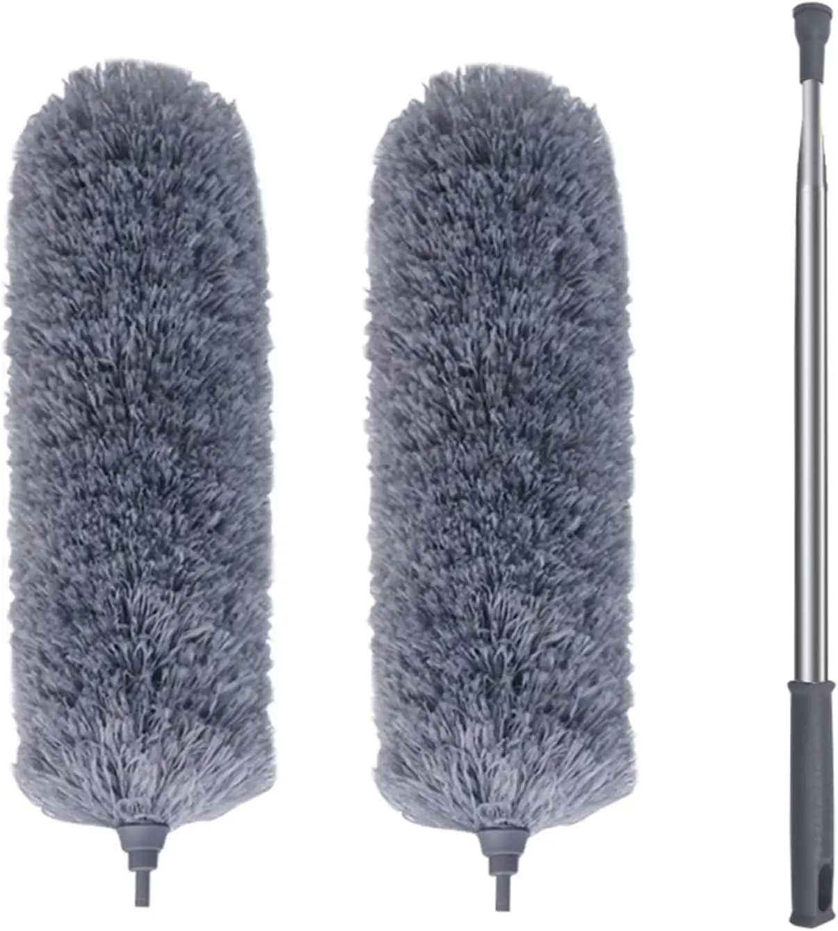 Microfiber Feather Duster with 100-Inch Extendable Pole, Home Cleaning Tool for Ceilings, Fans, Furniture