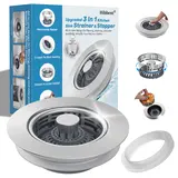 Hibbent Upgraded 3 in 1 Kitchen Sink Drain Strainer, Stainless Steel Pop Up Sink Stopper, Larger Anti-Clogging Basket, 3-Layer Seal, Detachable Drain Plug for US Standard 3-1/2" Drain, Brushed Nickel,home decor