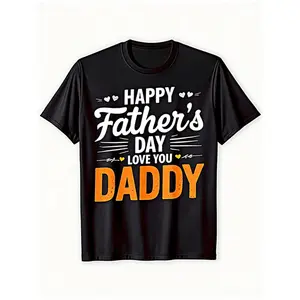Father'S Day Gift for Dad, Daddy, Papa Happy Father'S Day T-Shirt for Boys Fashion Trend Bottoming Shirt Breathable, Casual Comfortable Top Streetwear Fashion Casual Summer Tee Crew Neck Short Sleeve T-Shirt Best Gift for Boy Girl  (3-13Y)